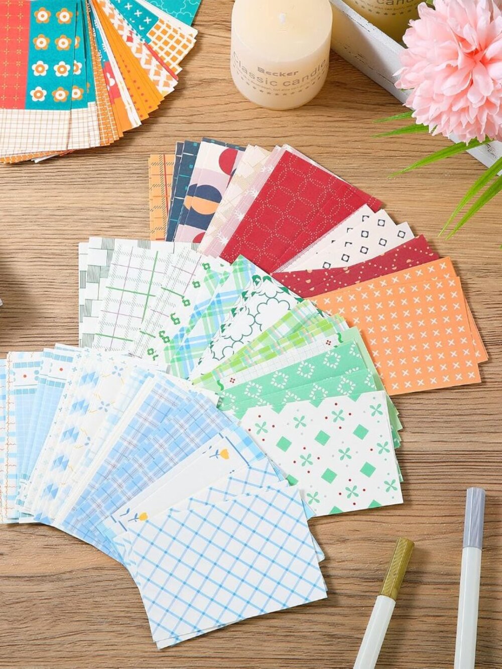 500 Sheets Vintage DIY Scrapbook Aesthetic Paper Supplies Decorative Paper Mater - Picture 2 of 7
